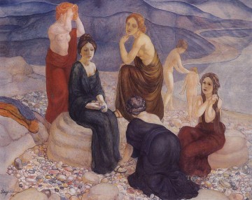 海岸 1908年 クズマ・ペトロフ・ヴォドキン Oil Paintings